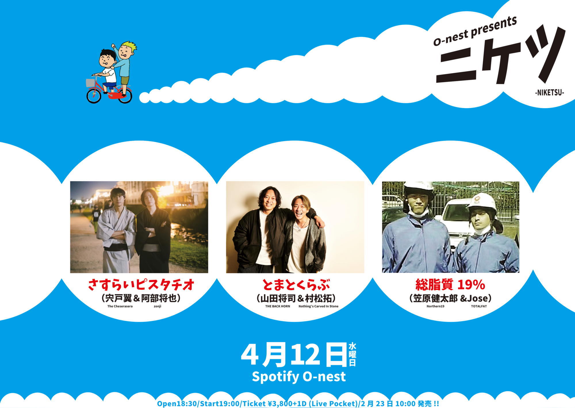 2023.4.12 (水) 渋谷​Spotify O-nest | TOTALFATオフィシャルサイト